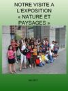 Visite à l'exposition "Nature et Paysages" - mai 2011