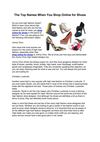 The Top Names When You Shop Online for Shoes