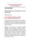 Mao Tsé-Toung : problèmes de la guerre et de la stratégie (6 novembre 1938)