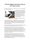 Hi Tech Gadgets Guru: How to Buy an IP Camera System