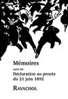 Mémoires - Déclaration au Procès du 21/06/1892