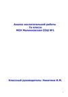 План воспитательной работы