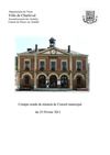 Compte rendu du conseil municipal du 25 février 2011