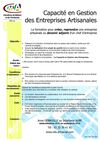 CGEA - Capacité en Gestion des Entreprises Artisanales La formation pour créer, reprendre une entreprise artisanale...
