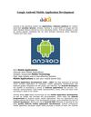 Google Android Mobile Application Development