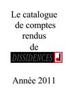 Le catalogue de comptes rendus2011