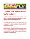 5 Tips On How To Get Website Traffic For Free?