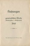 erste Satzungen der gemeindlichen Werke Böhl aus 1935