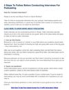 5 Steps To Follow Before Conducting Interviews For Podcasting