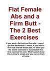 Flat Female Abs and a Firm Butt - The 2 Best Exercises