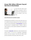 Kruse PEO Offers Efficient Payroll Services to Businesses