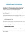 Make Money With Niche Blogs