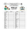 WORD LIST SPELLING CONTEST