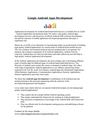 Google Android Apps Development