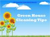 Simple Green House Cleaning Tips