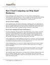 How Cloud Computing can Help Small Businesses