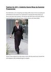 Fashion for 2011: Celebrity Scene Wrap Up Summer Pregnancies