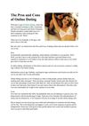 The Pros and Cons of Online Dating