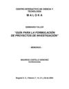 Guia formulacion de proyectos _Mauricio Castillo, 2004_