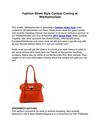 Fashion Street Style Contest Coming at Wikifashionista