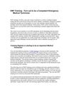 EMT Training - Turn out to be a Competent Emergency Medical Technician