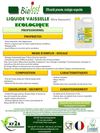 Liquide vaisselle écologique Ecolabel Européen Biojest Pro bidon 5 L - fiche technique