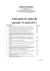 Liste 13 aout 2011