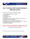 Unlocking Instructions for Bell Canada Blackberry 9000