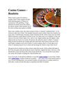 Casino Games – Roulette