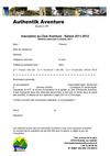 Bulletin d'inscription Club Aventure 2011-2012