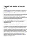Executive Goal Setting 