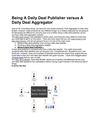 Being A Daily Deal Publisher versus A Daily Deal Aggregator