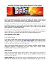 Benefits Of Online Casino: Great Reasons To Play Online