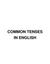 Common Tenses in English