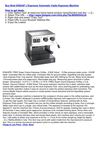 Briel ES62AF L'Expresso Automatic Cadiz Espresso Machine