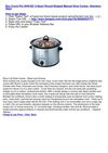 Crock-Pot 3040-BC 4-Quart Round-Shaped Manual Slow Cooker, Stainless Steel