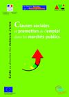 Clauses sociales et promotion de l’emploi dans les marchés publics