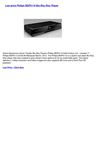 Disc Players & Recorders - Philips BDP5110 Blu-Ray Disc Player