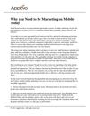 Why you Need to be Marketing on Mobile 