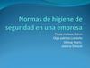 Normas de higiene de seguridad en una empresa