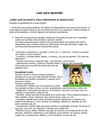 Leer para aprender