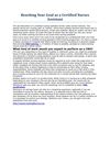 Reaching Your Goal as a Certified Nurses Assistant