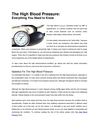The High Blood Pressure: Everything You Need to Know
