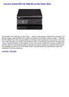 Disc Players & Recorders - Toshiba BDX1100 1080p Blu-ray Disc Player, Black