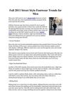 Fall 2011 Street Style Footwear Trends for Men
