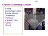Granite Countertop Articles