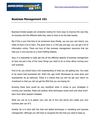 Business management 101 