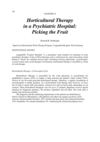 Horticultural Therapy in a Psychiatric Hospital: Picking the Fruit