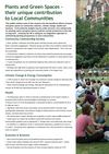 Plants and Green Spaces – their Unique Contribution to Local Communities