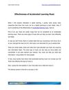 Effectiveness of accelerated learning music 